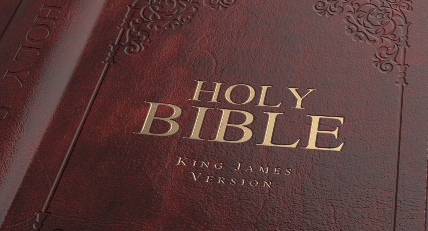 Holy Bible Opened Book 3D