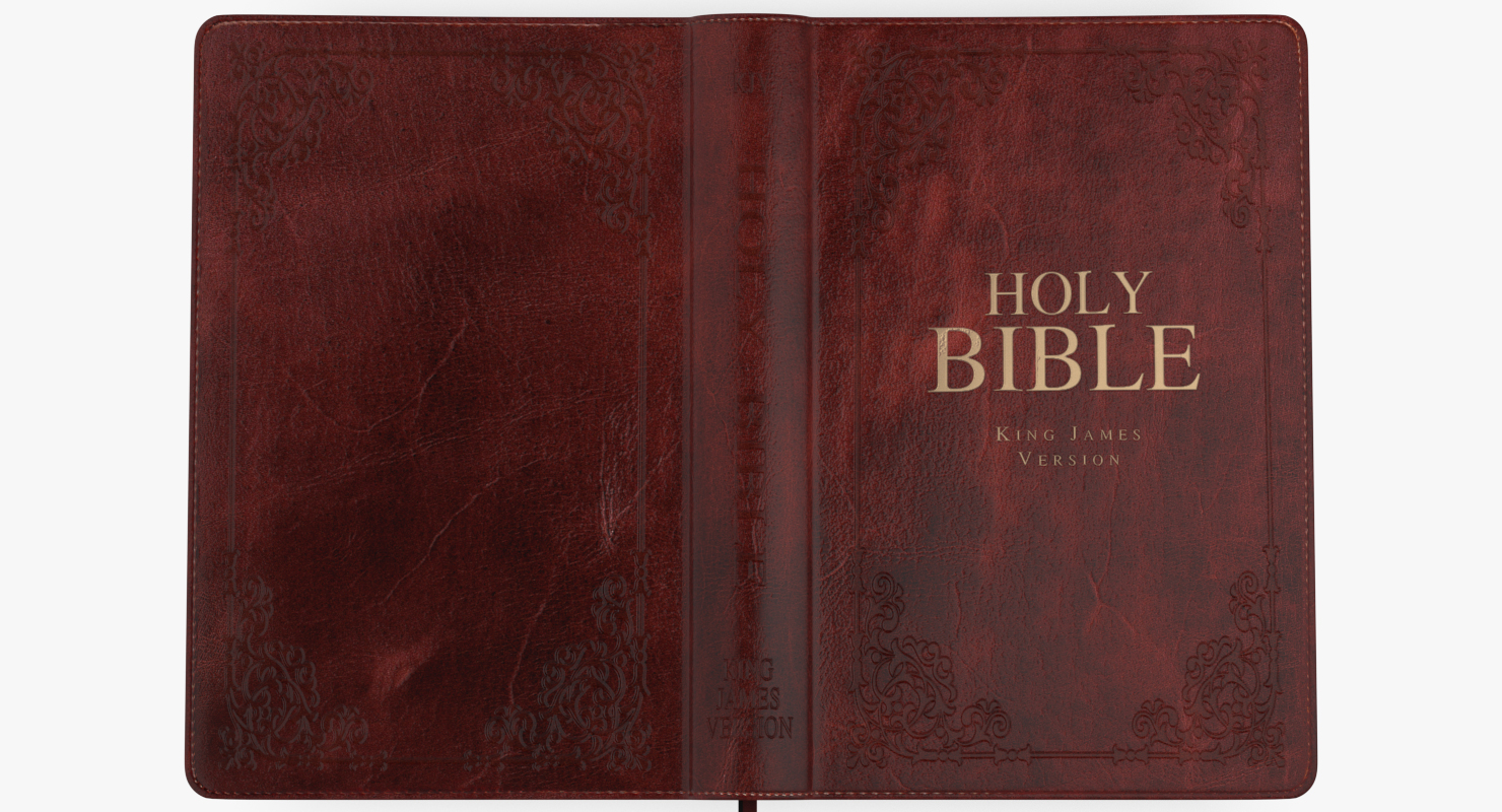 Holy Bible Opened Book 3D