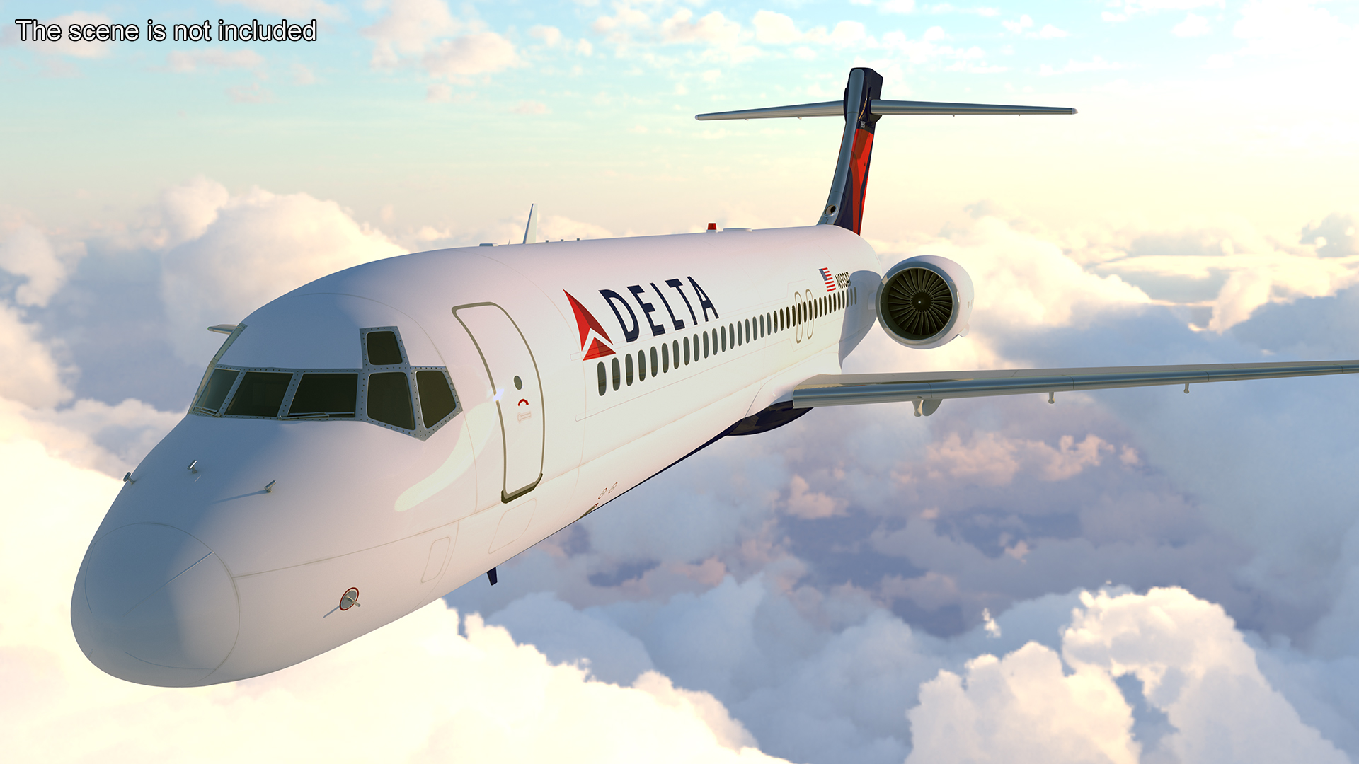 3D Boeing 717-200 Delta Airlines Livery