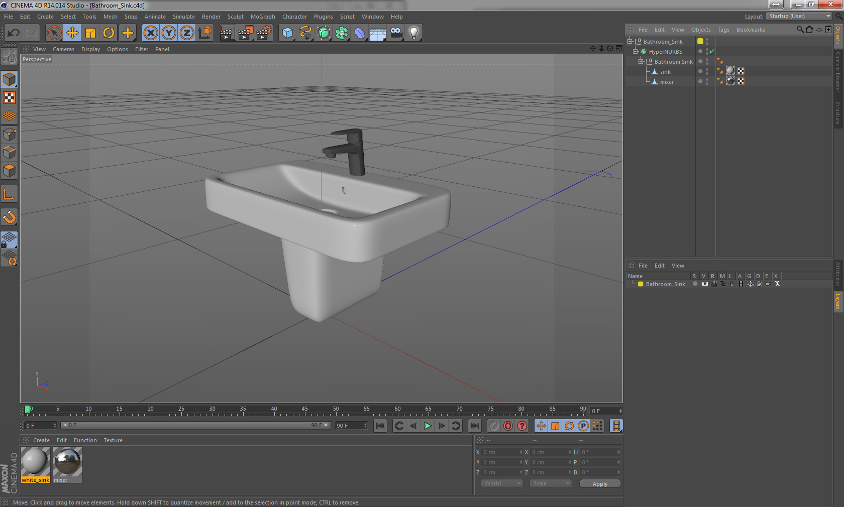 3D Bathroom Sink model