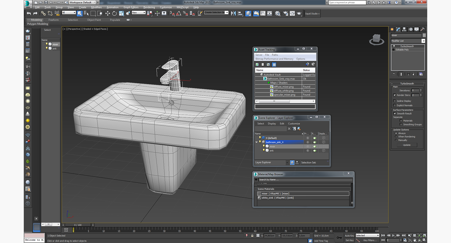 3D Bathroom Sink model