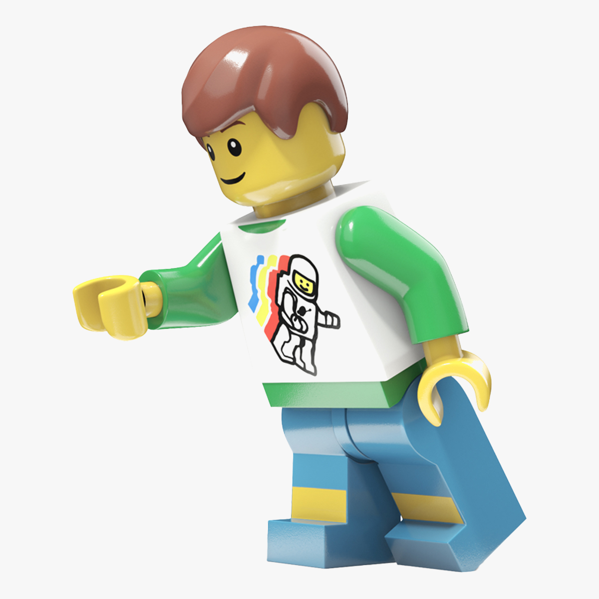 3D model Minifigure LEGO Teenager Rigged for Maya