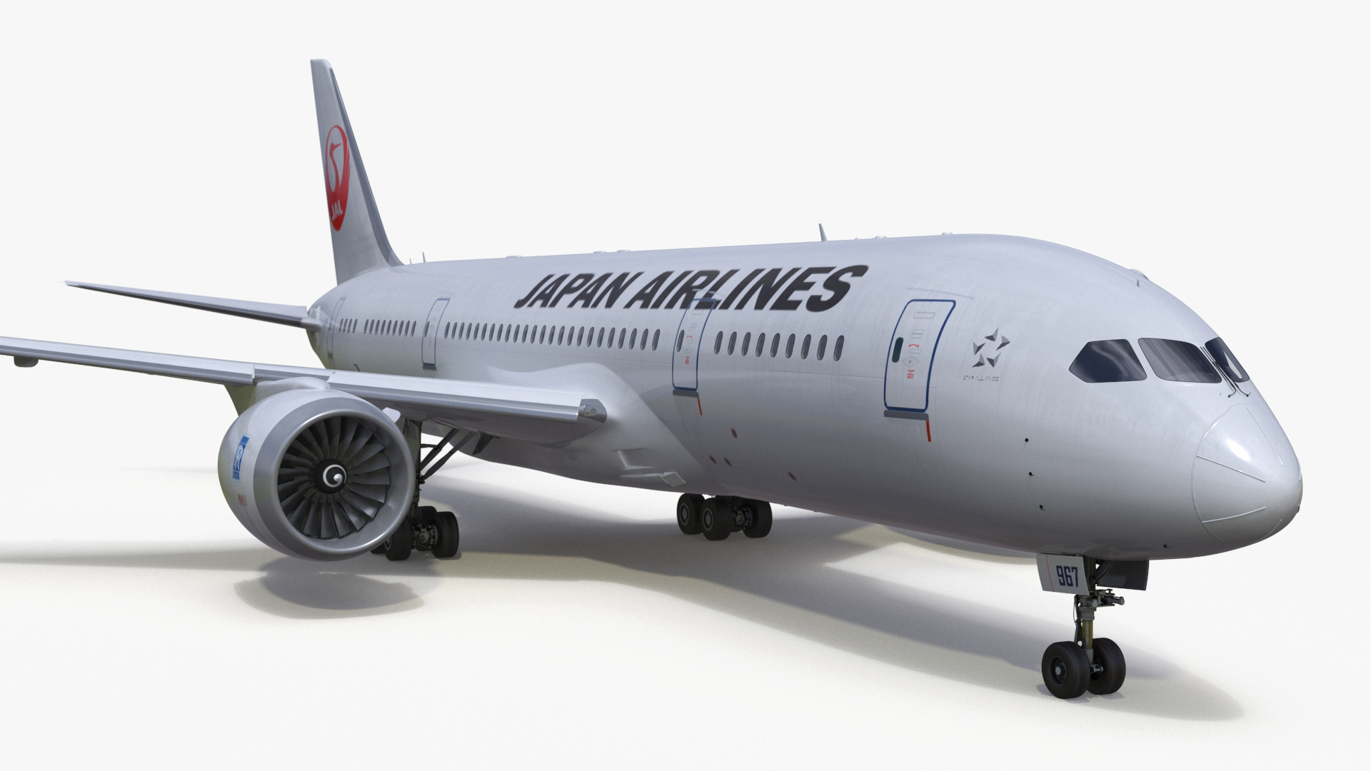 3D Boeing 787 Dreamliner Japan Airlines Rigged model