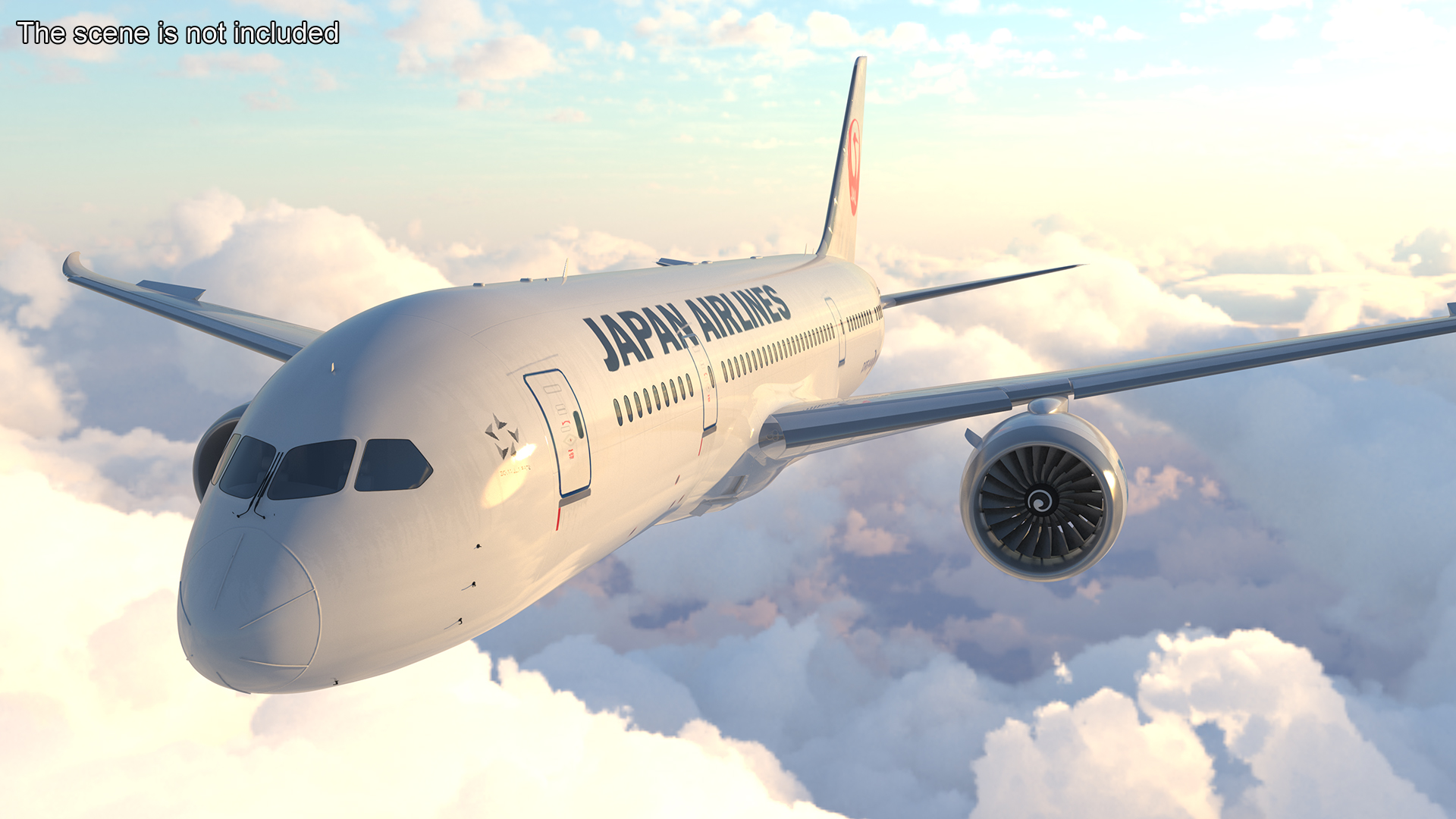 3D Boeing 787 Dreamliner Japan Airlines Rigged model