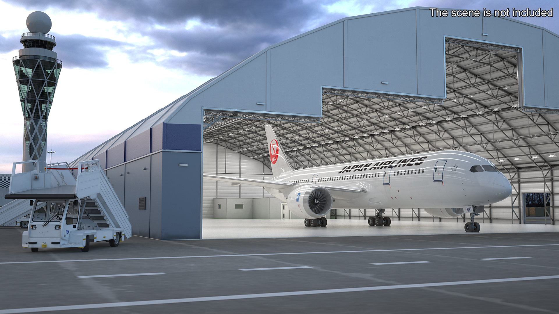 3D Boeing 787 Dreamliner Japan Airlines Rigged model