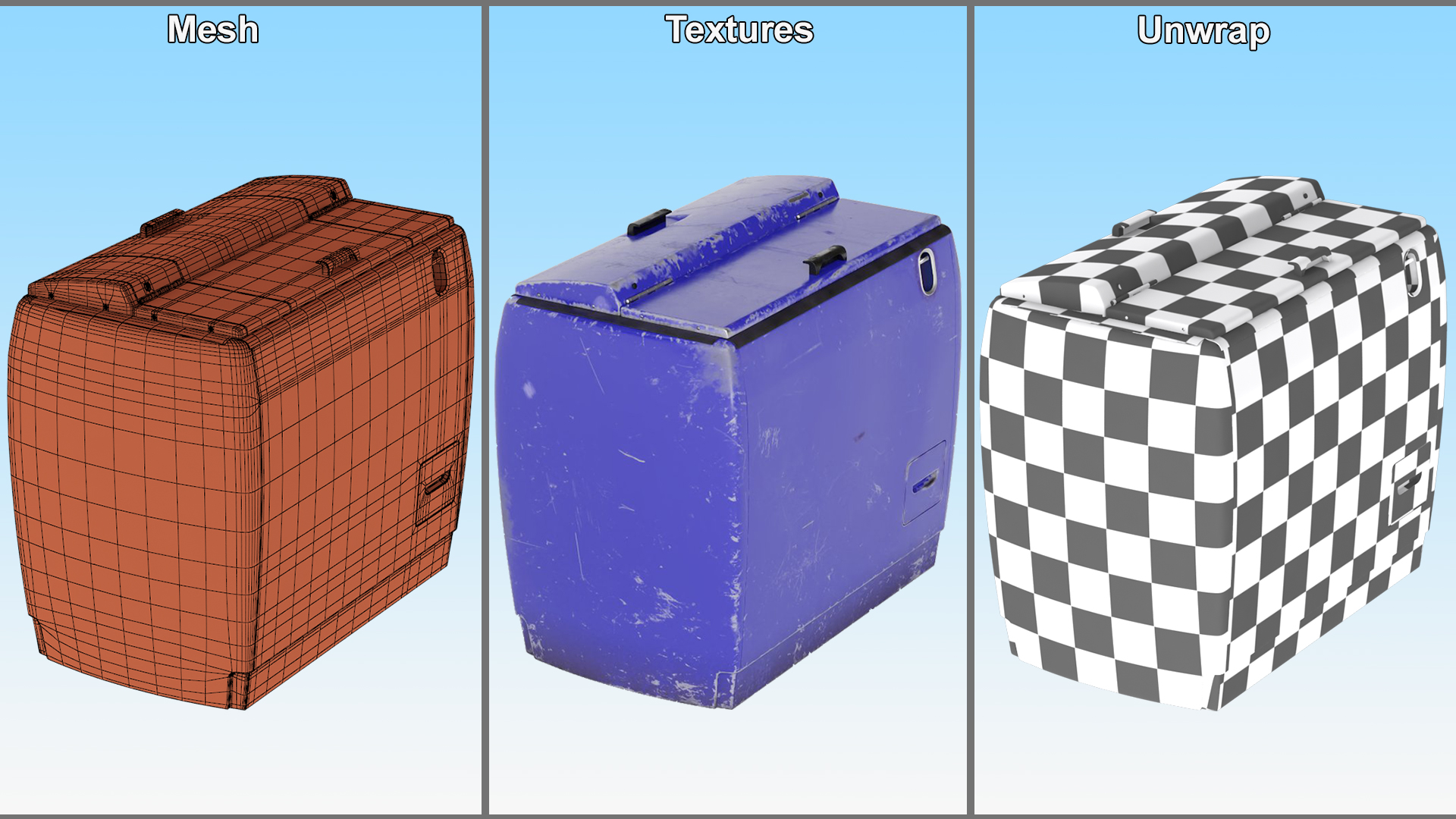 Old Refrigerator for Carbonated Drink 3D