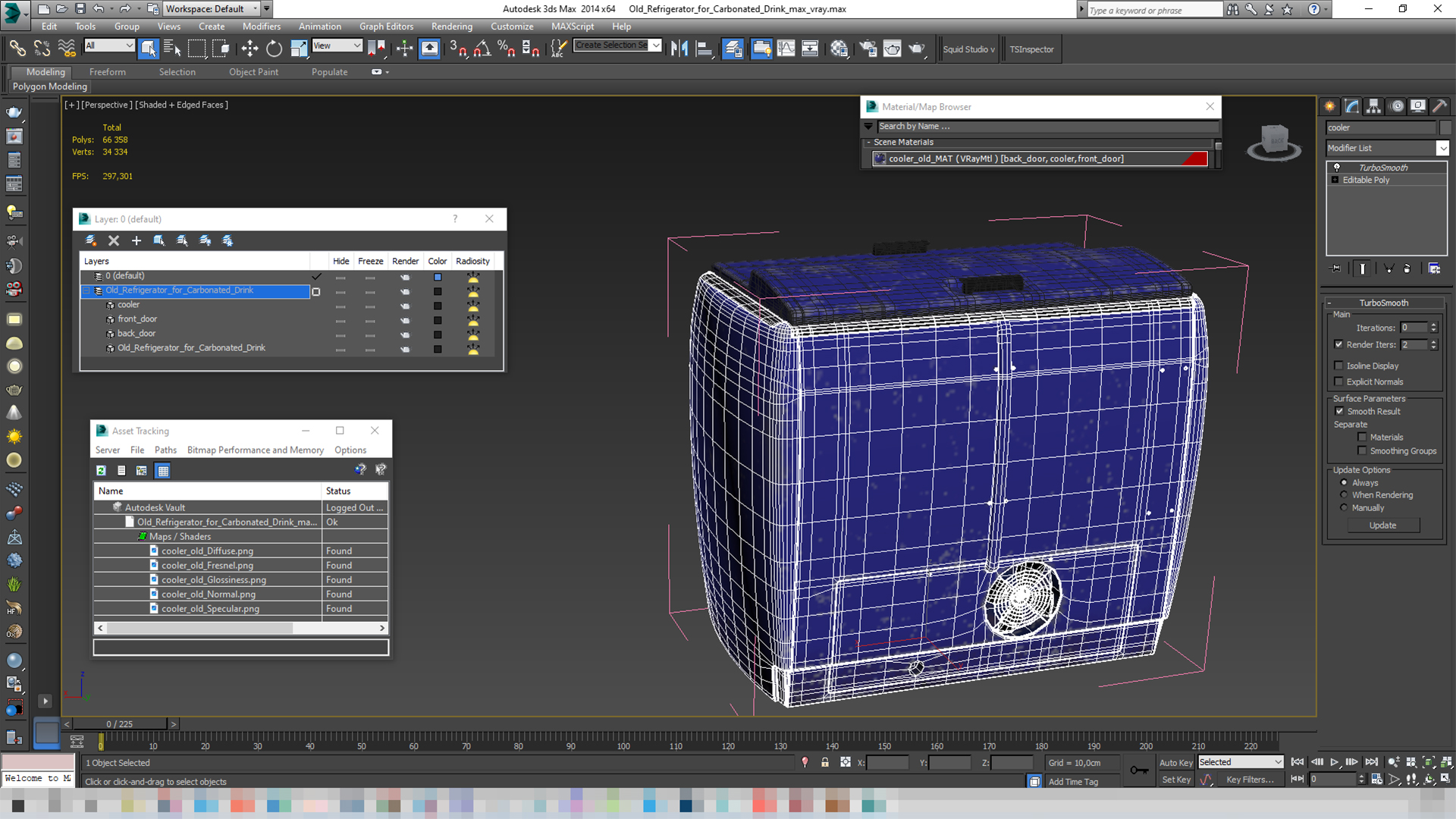 Old Refrigerator for Carbonated Drink 3D