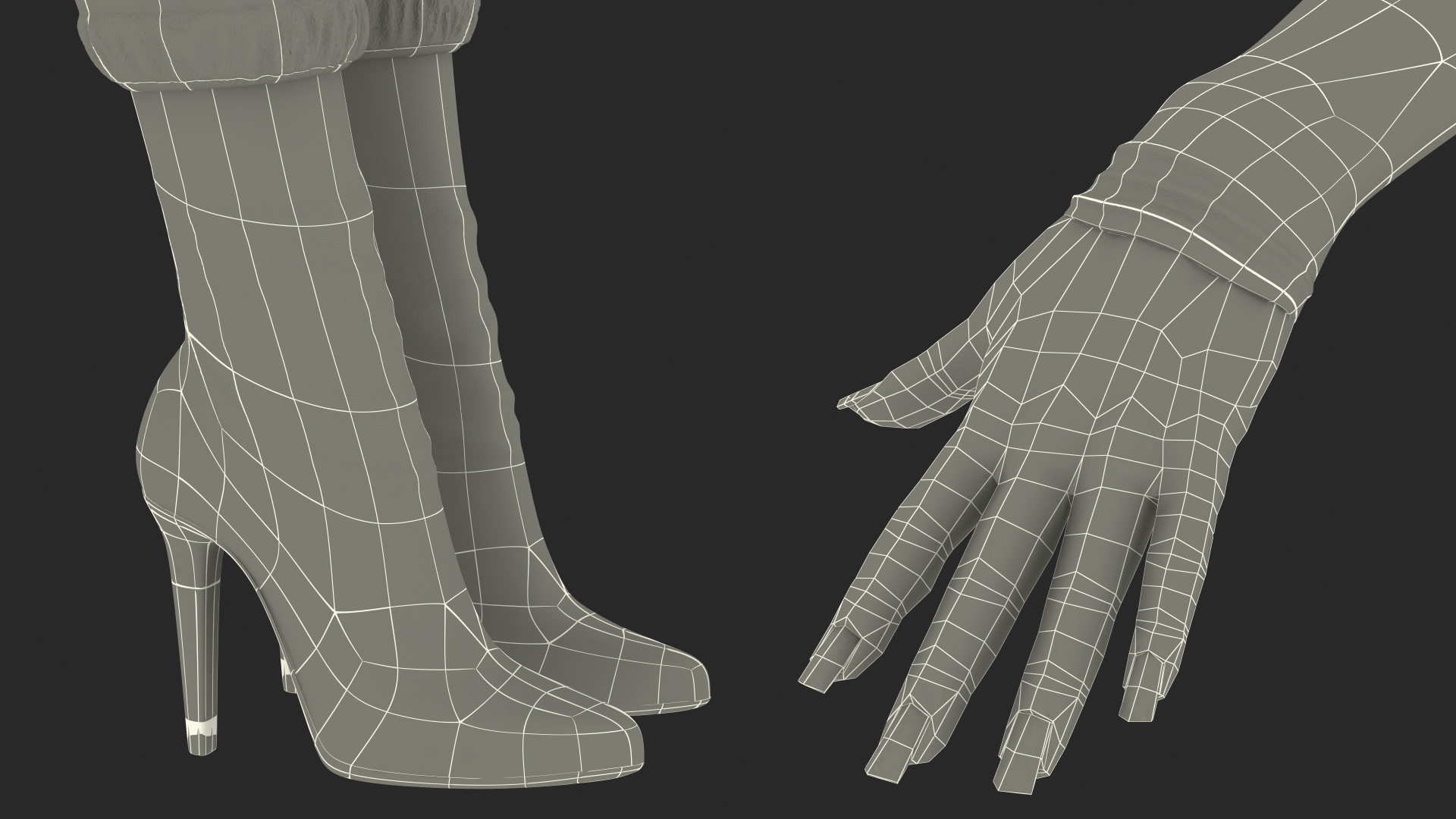 Dark Skin City Style Woman Neutral Pose 3D model