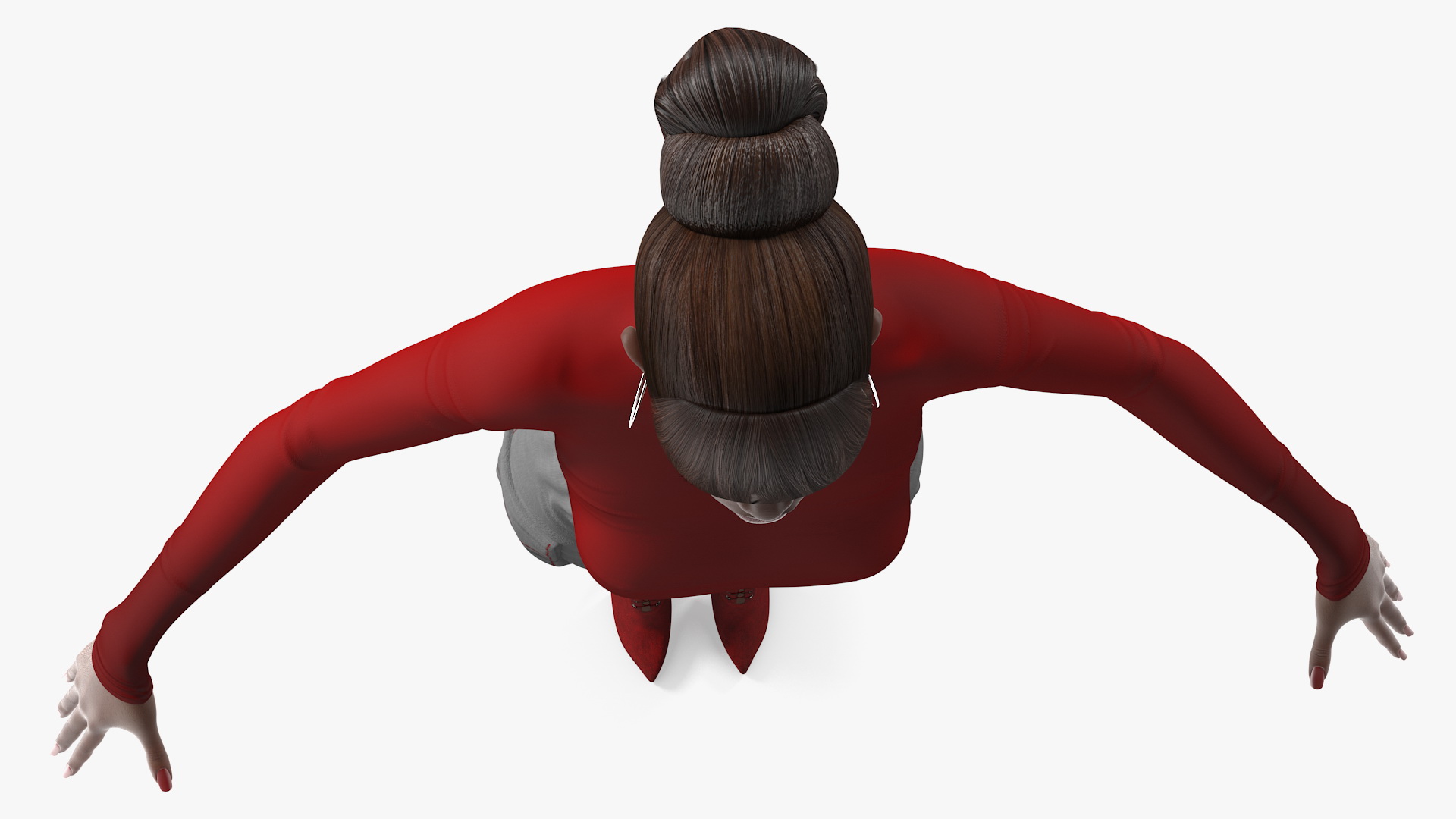 Dark Skin City Style Woman Neutral Pose 3D model