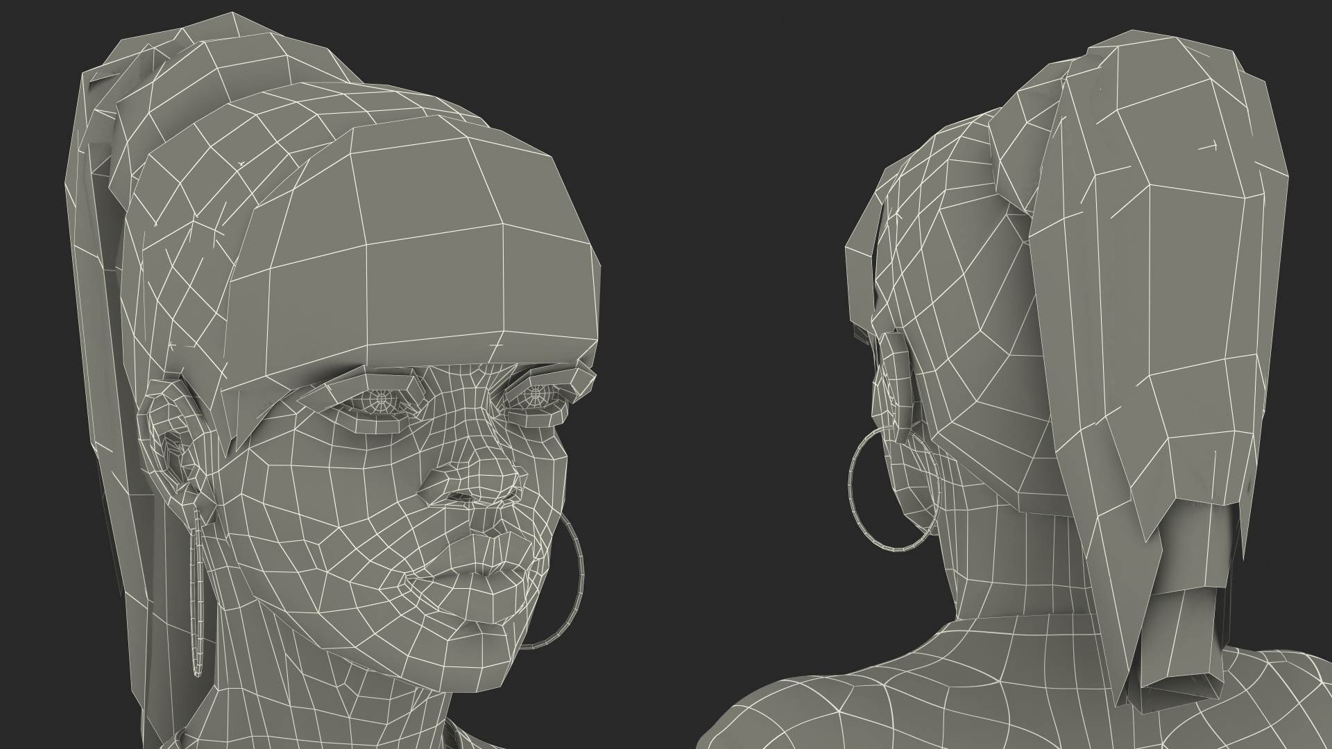 Dark Skin City Style Woman Neutral Pose 3D model