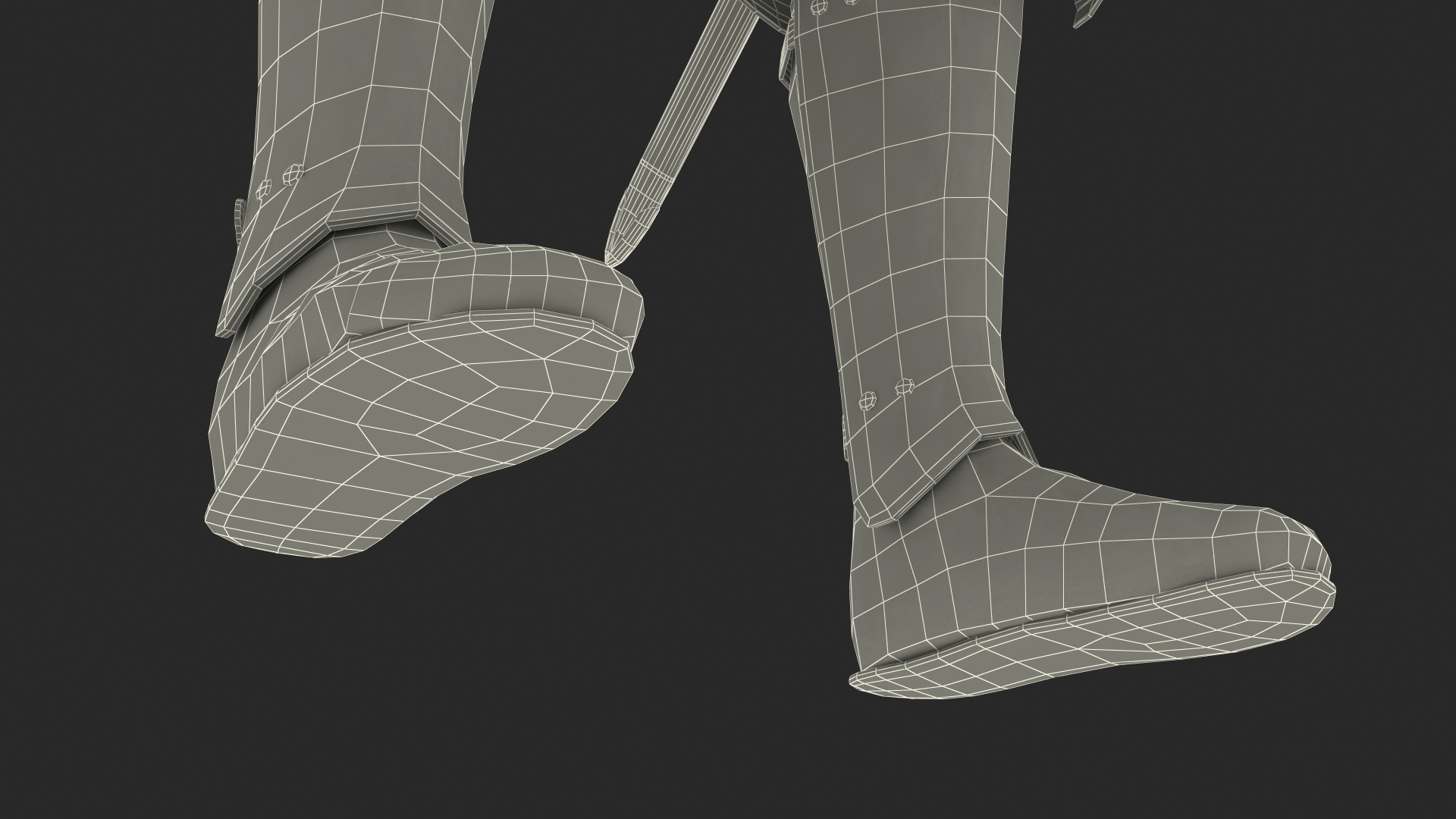 Knight Templar Set Rigged for Maya 3D model