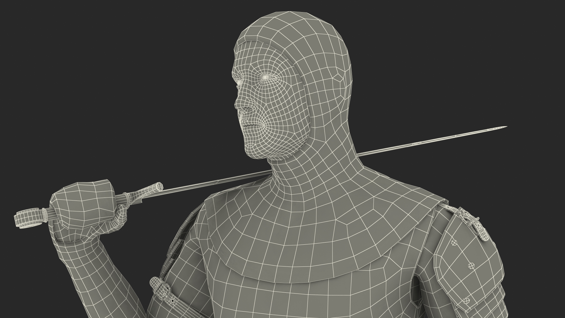 Knight Templar Set Rigged for Maya 3D model