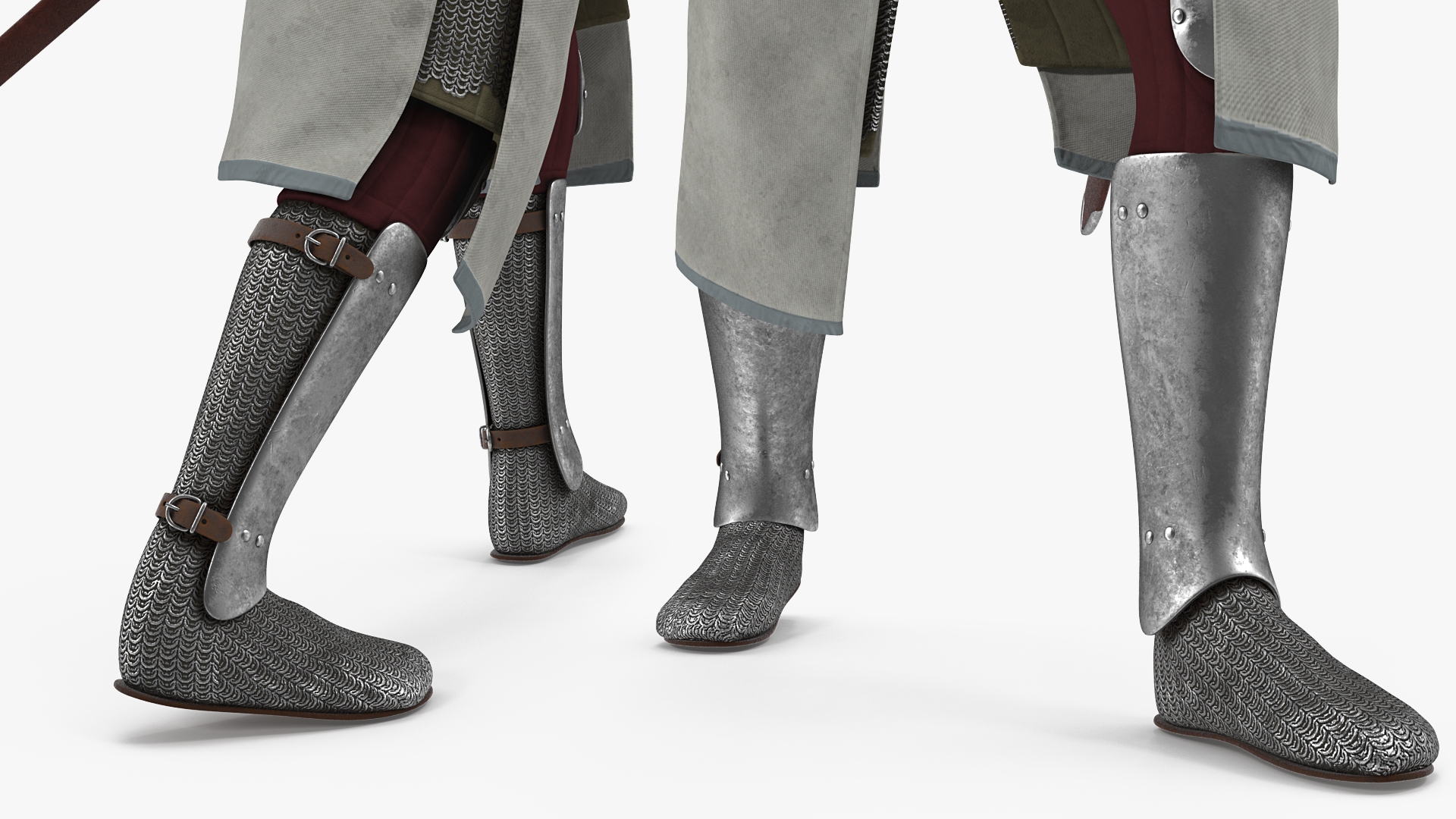 Knight Templar Set Rigged for Maya 3D model