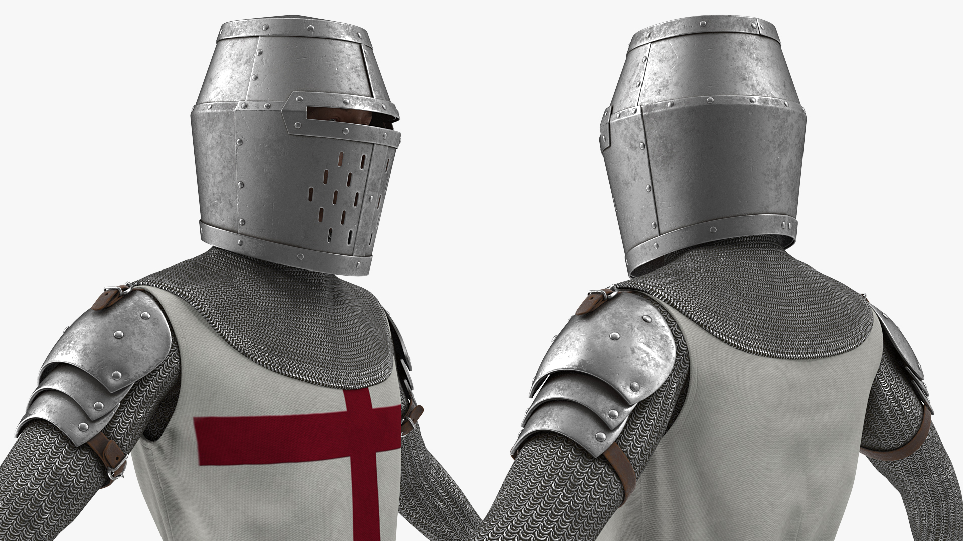 Knight Templar Set Rigged for Maya 3D model