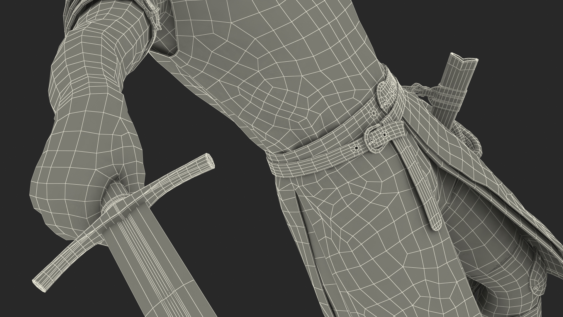 Knight Templar Set Rigged for Maya 3D model