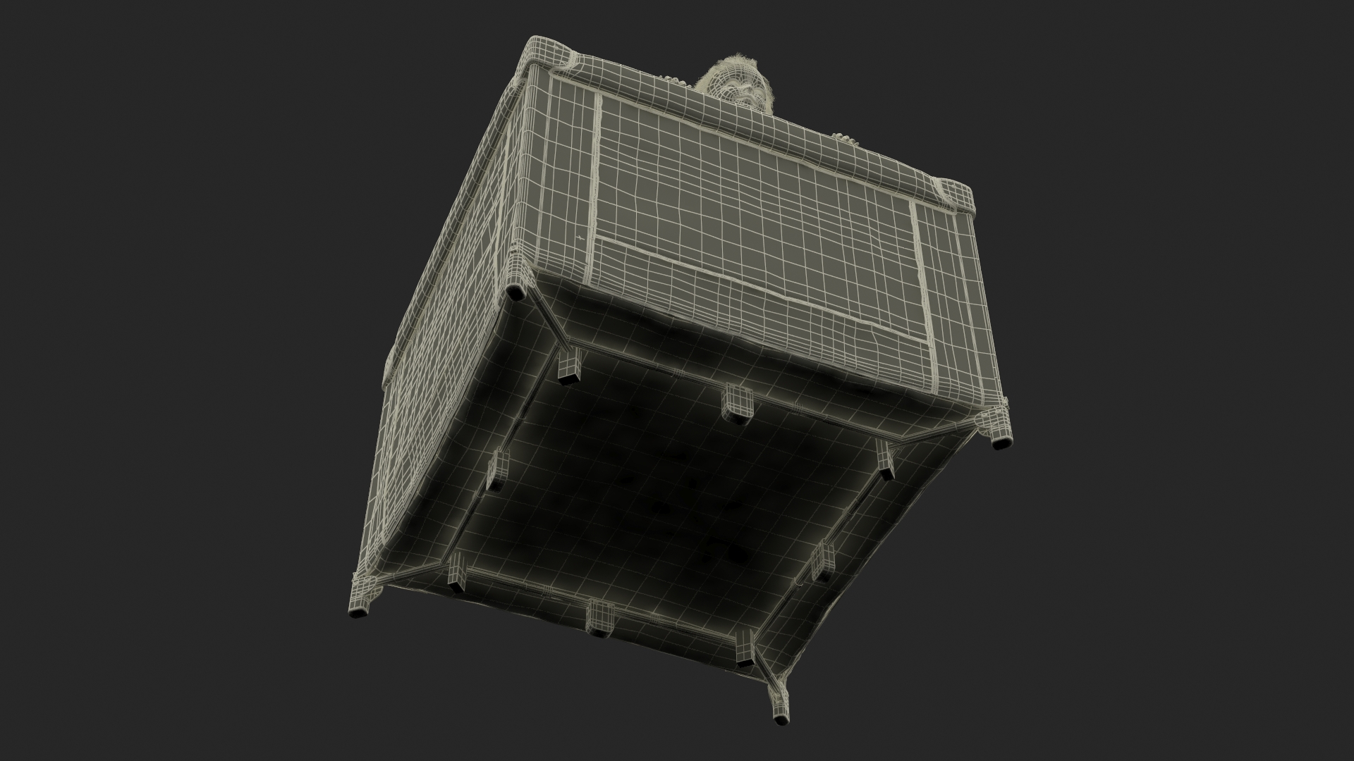 3D model Little Girl in Textile Playpen