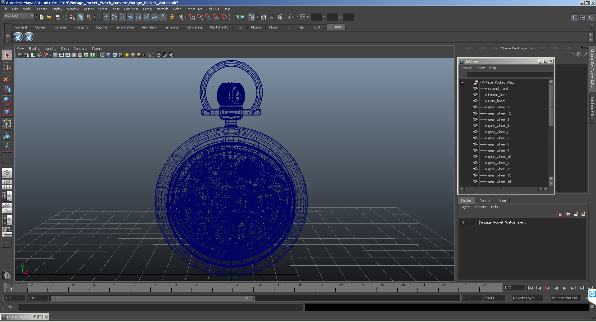 3D model Vintage Pocket Watch