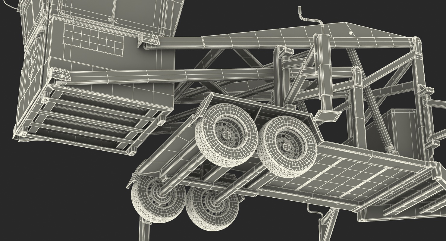 3D Flir SkyWatch Mobile Surveillance Tower Folded