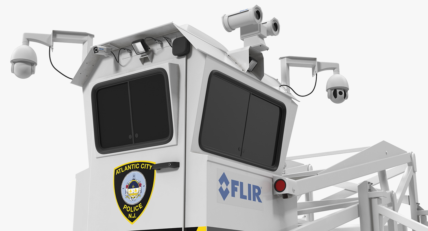3D Flir SkyWatch Mobile Surveillance Tower Folded