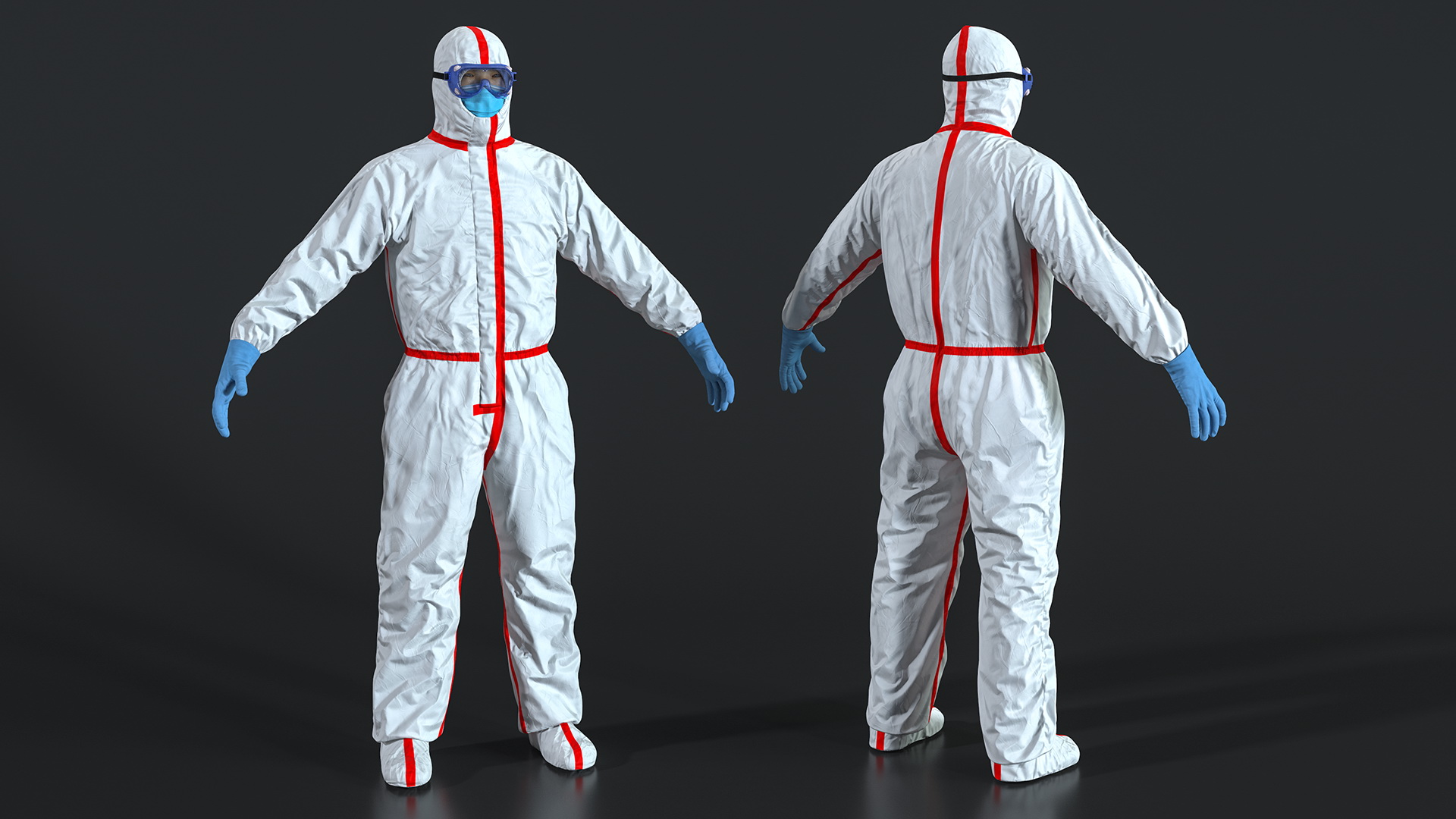 3D Chemical Protective Suit Rigged