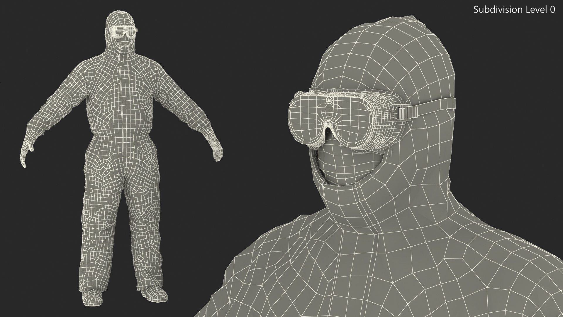 3D Chemical Protective Suit Rigged