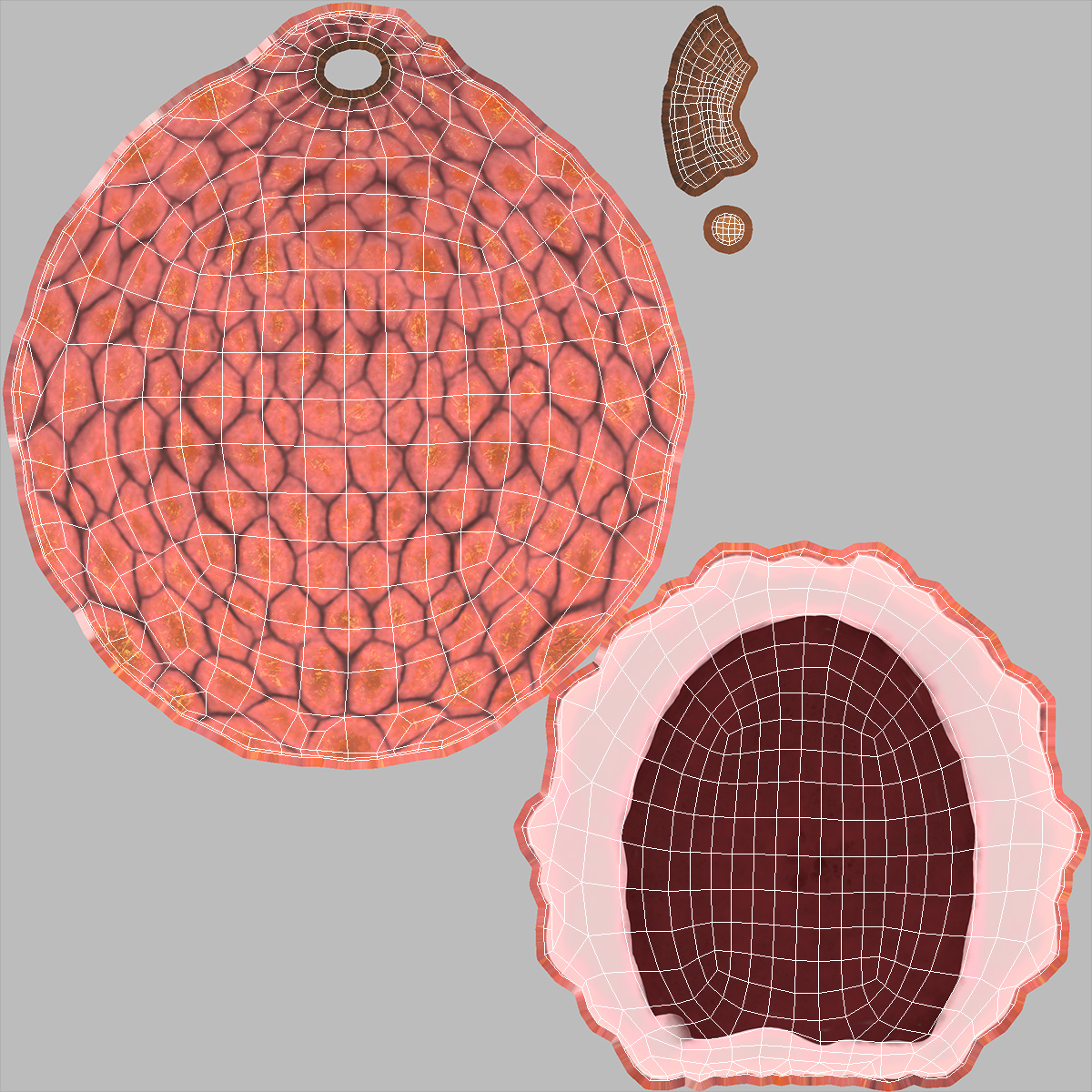 Lychee Fruit Pink 3D