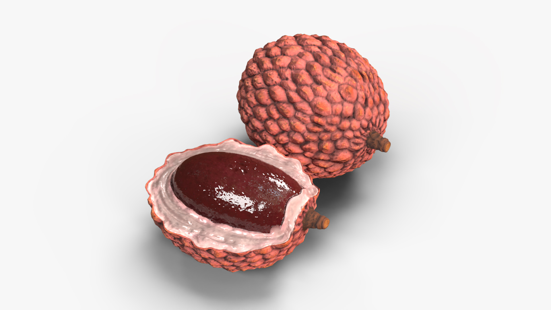 Lychee Fruit Pink 3D