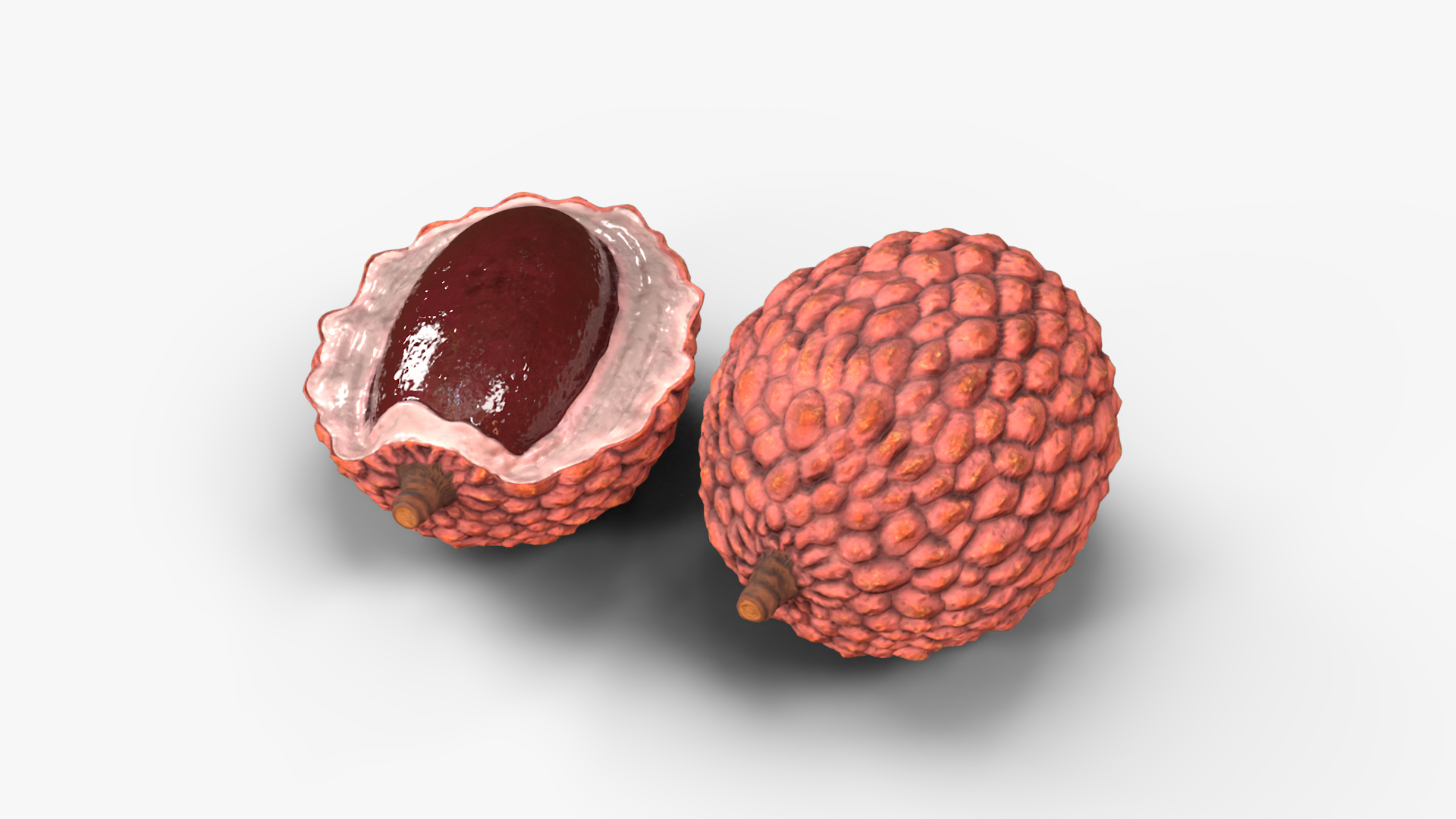 Lychee Fruit Pink 3D