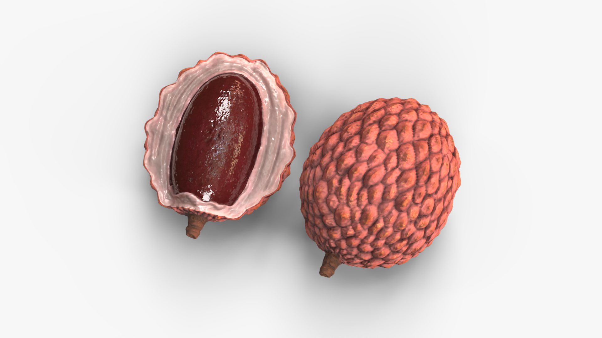 Lychee Fruit Pink 3D