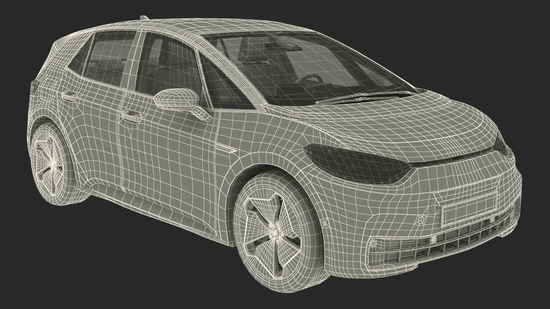 Electric Car Hatchback 3D