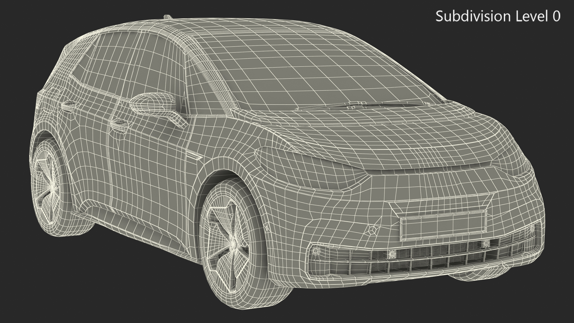 Electric Car Hatchback 3D