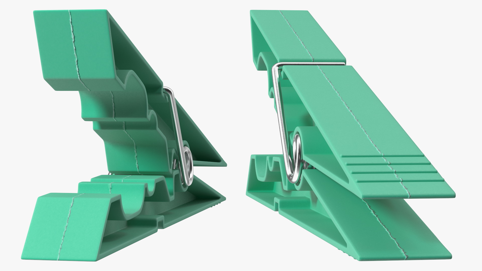 Clothespin Green Pressed 3D model