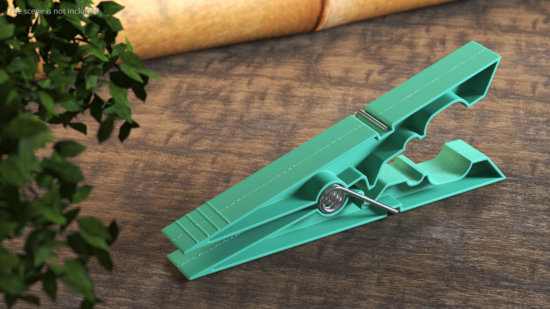 Clothespin Green Pressed 3D model