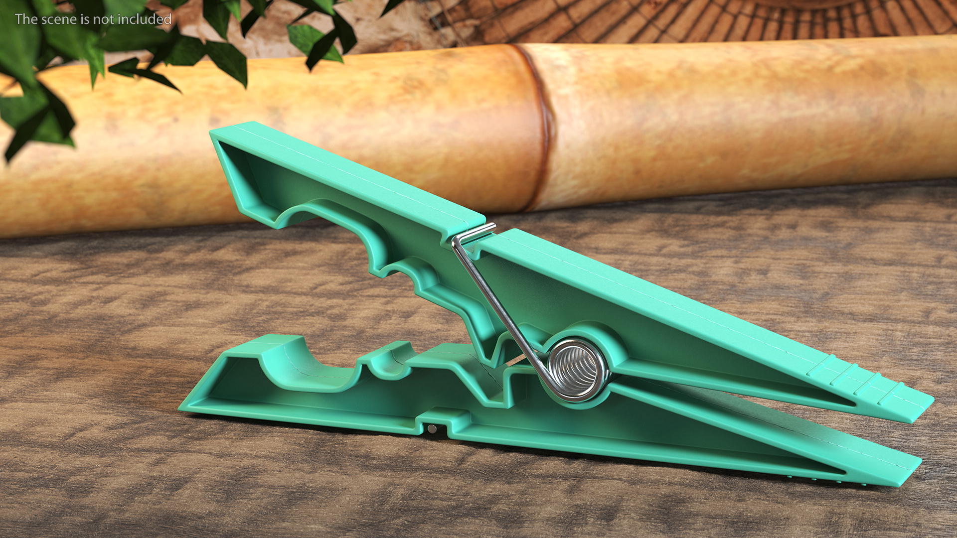 Clothespin Green Pressed 3D model