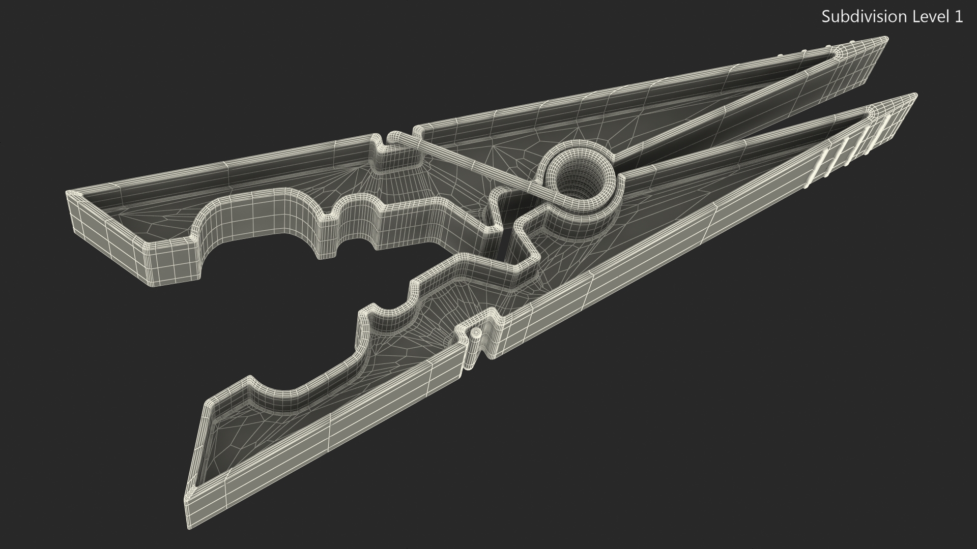 Clothespin Green Pressed 3D model