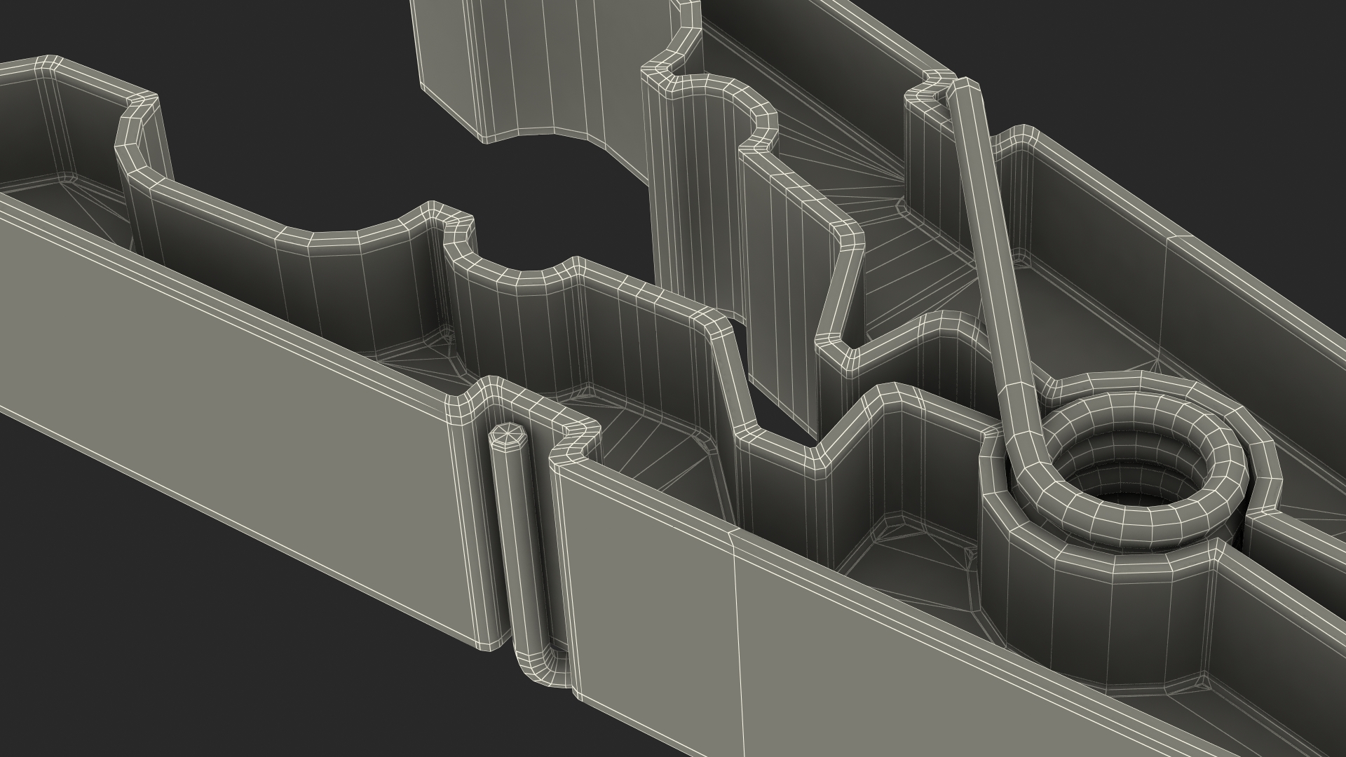 Clothespin Green Pressed 3D model