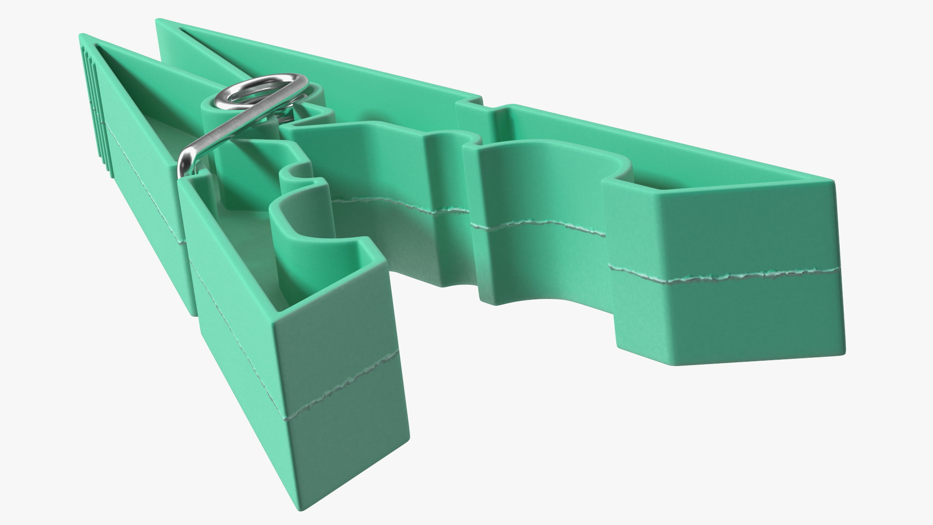 Clothespin Green Pressed 3D model