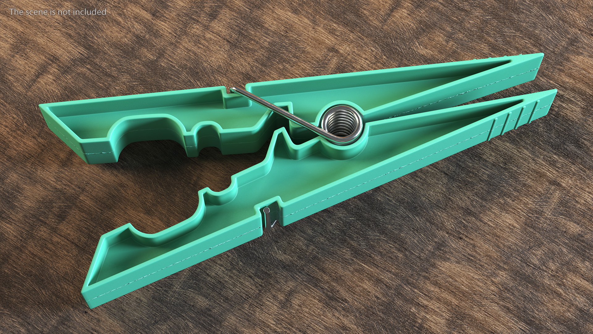 Clothespin Green Pressed 3D model