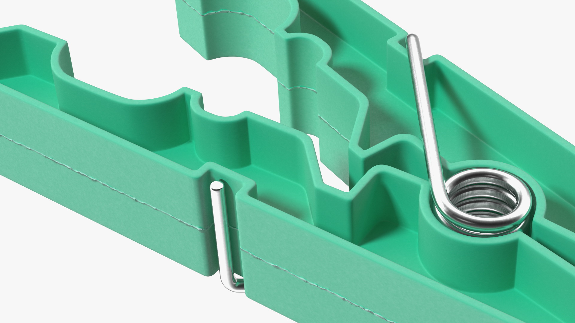 Clothespin Green Pressed 3D model