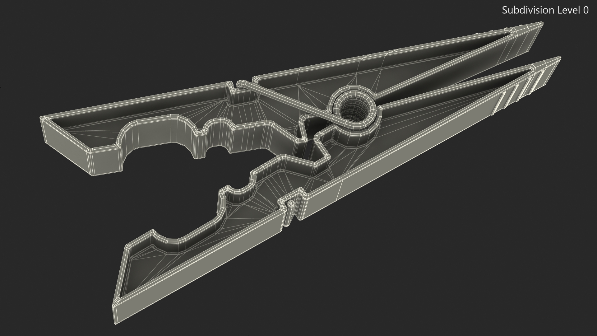 Clothespin Green Pressed 3D model