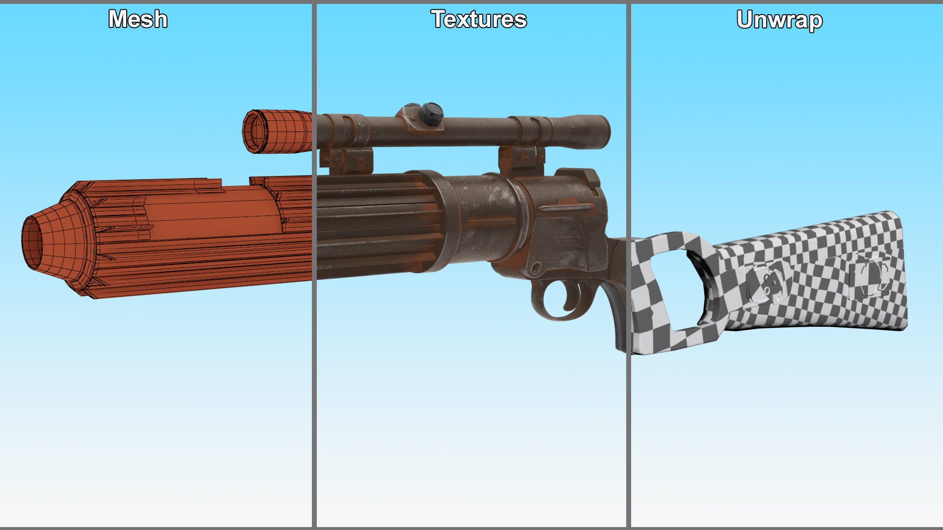 EE-3 Boba Fett Blaster from Star Wars 3D
