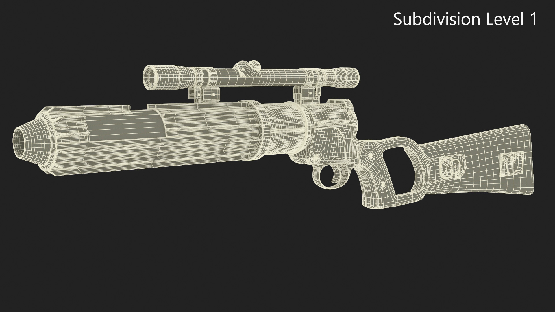 EE-3 Boba Fett Blaster from Star Wars 3D