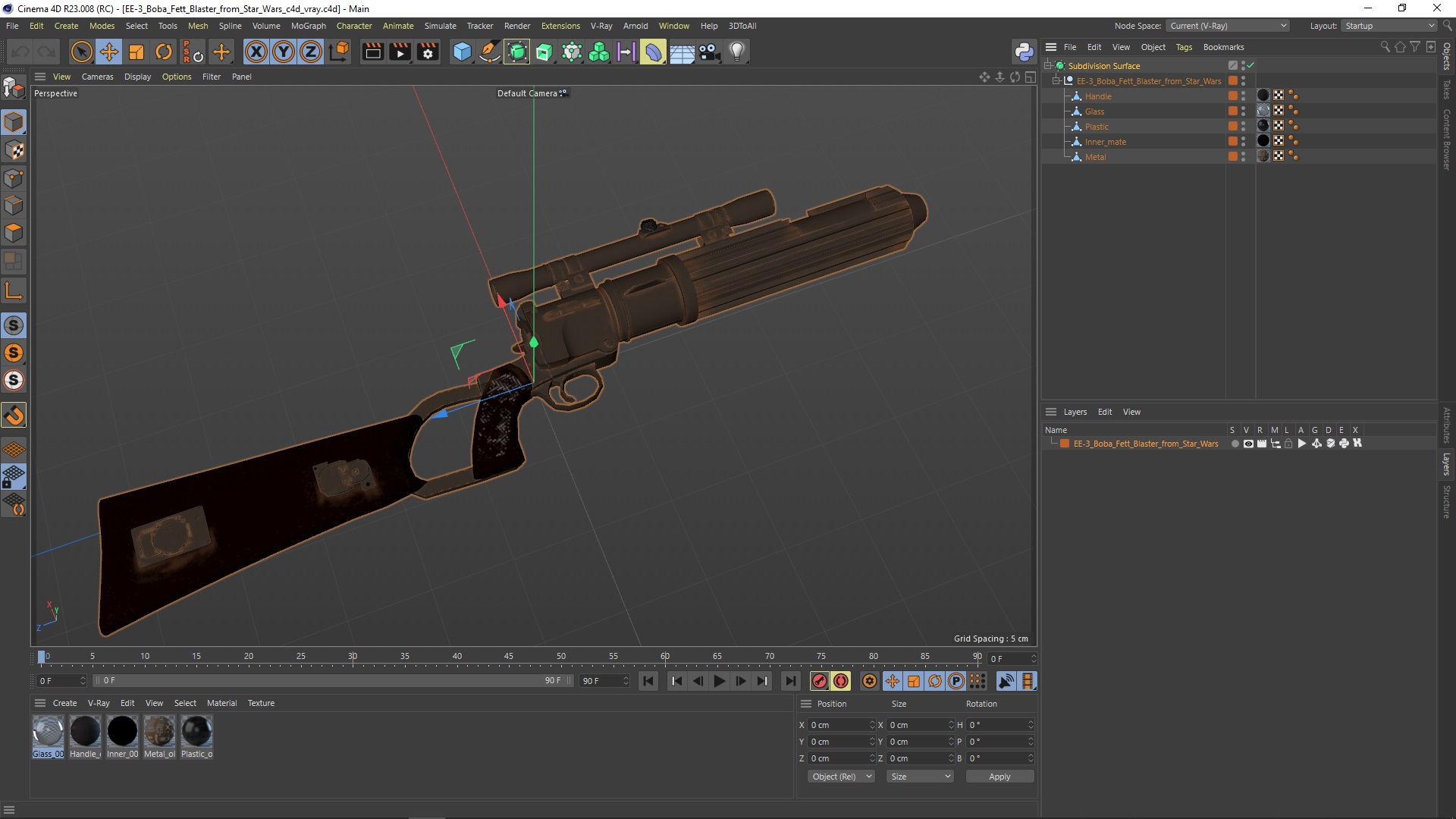 EE-3 Boba Fett Blaster from Star Wars 3D