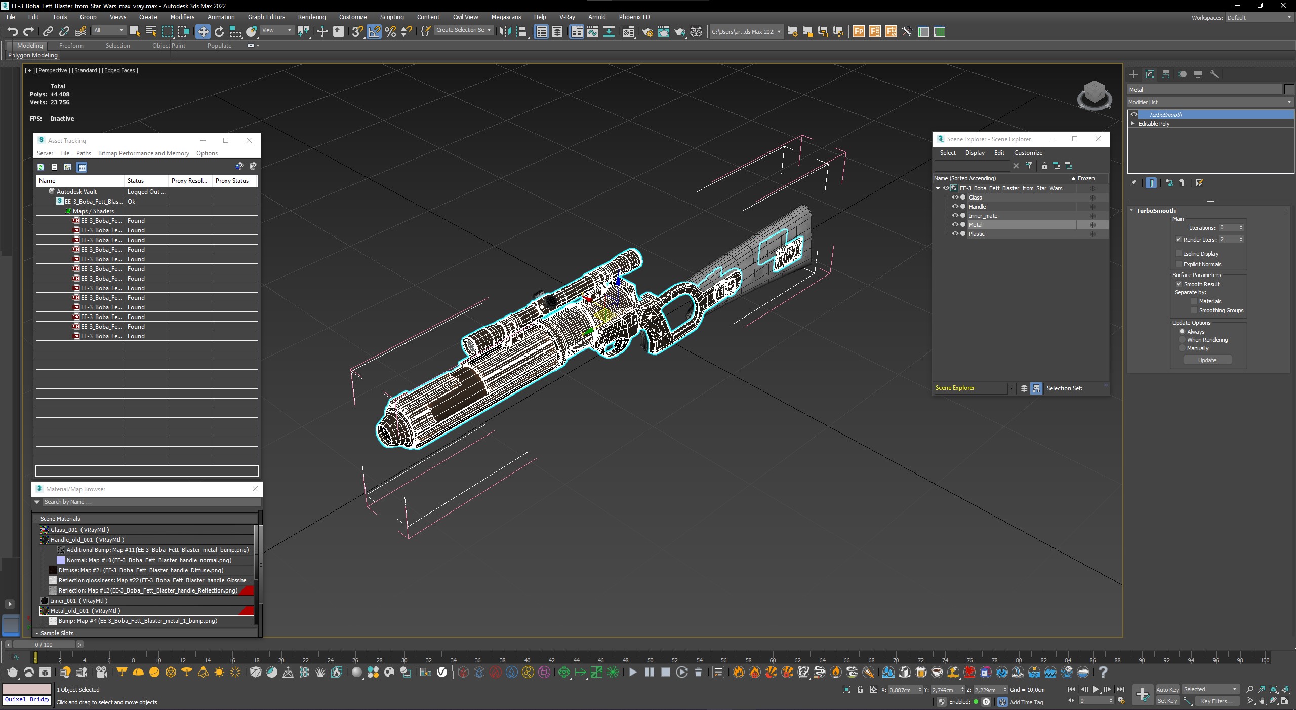 EE-3 Boba Fett Blaster from Star Wars 3D