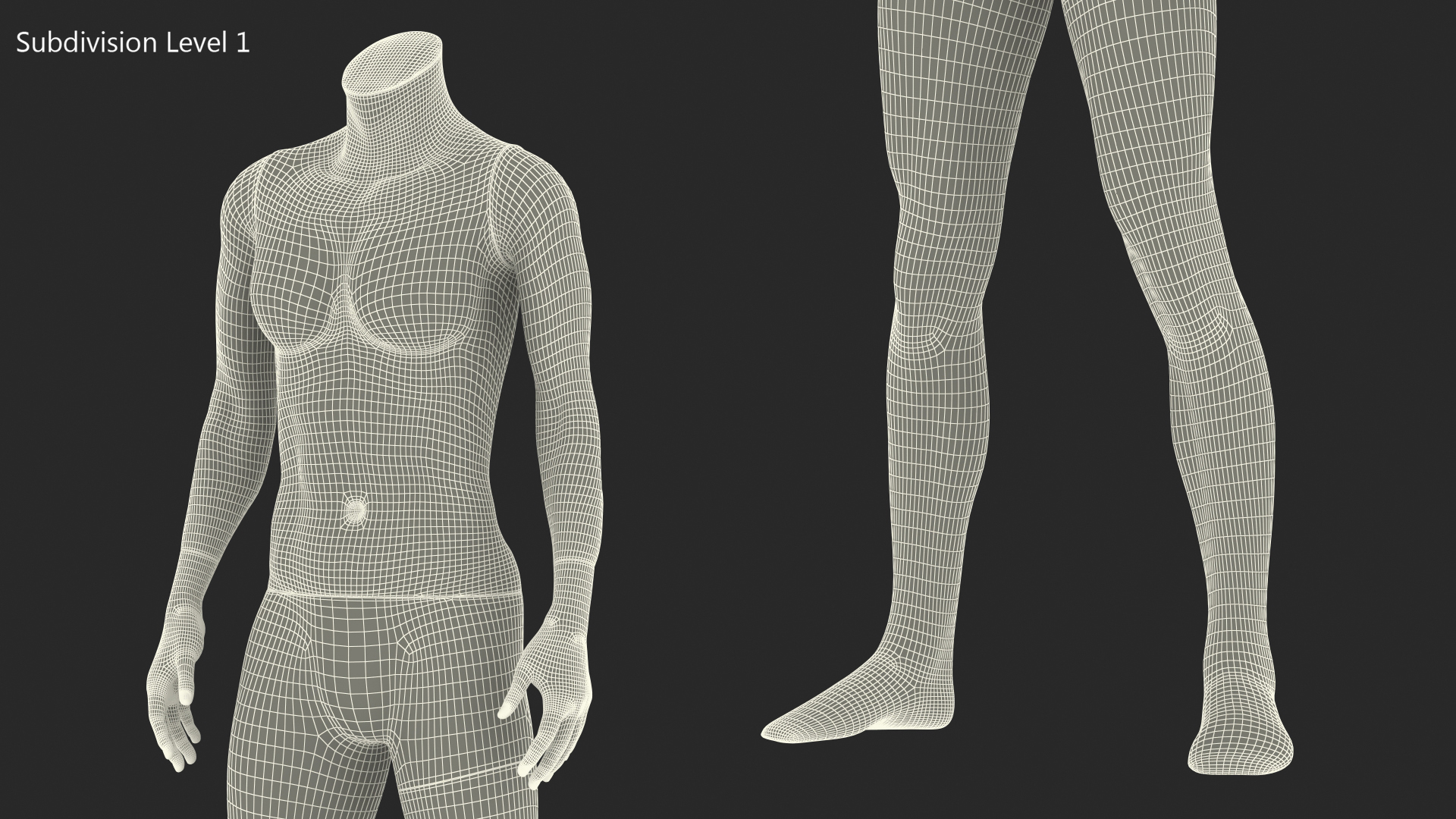 3D Woman Sports Mannequin Black model