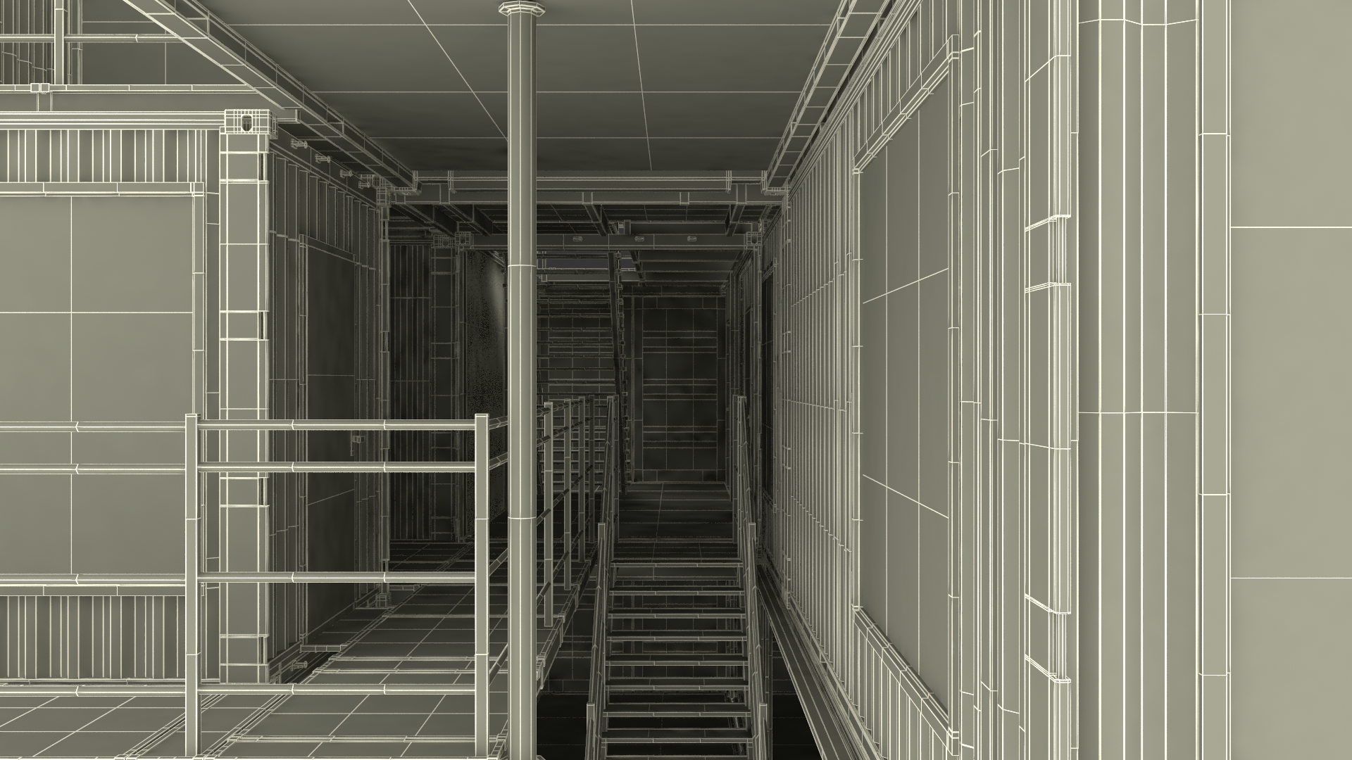 3D Container Office Building Black