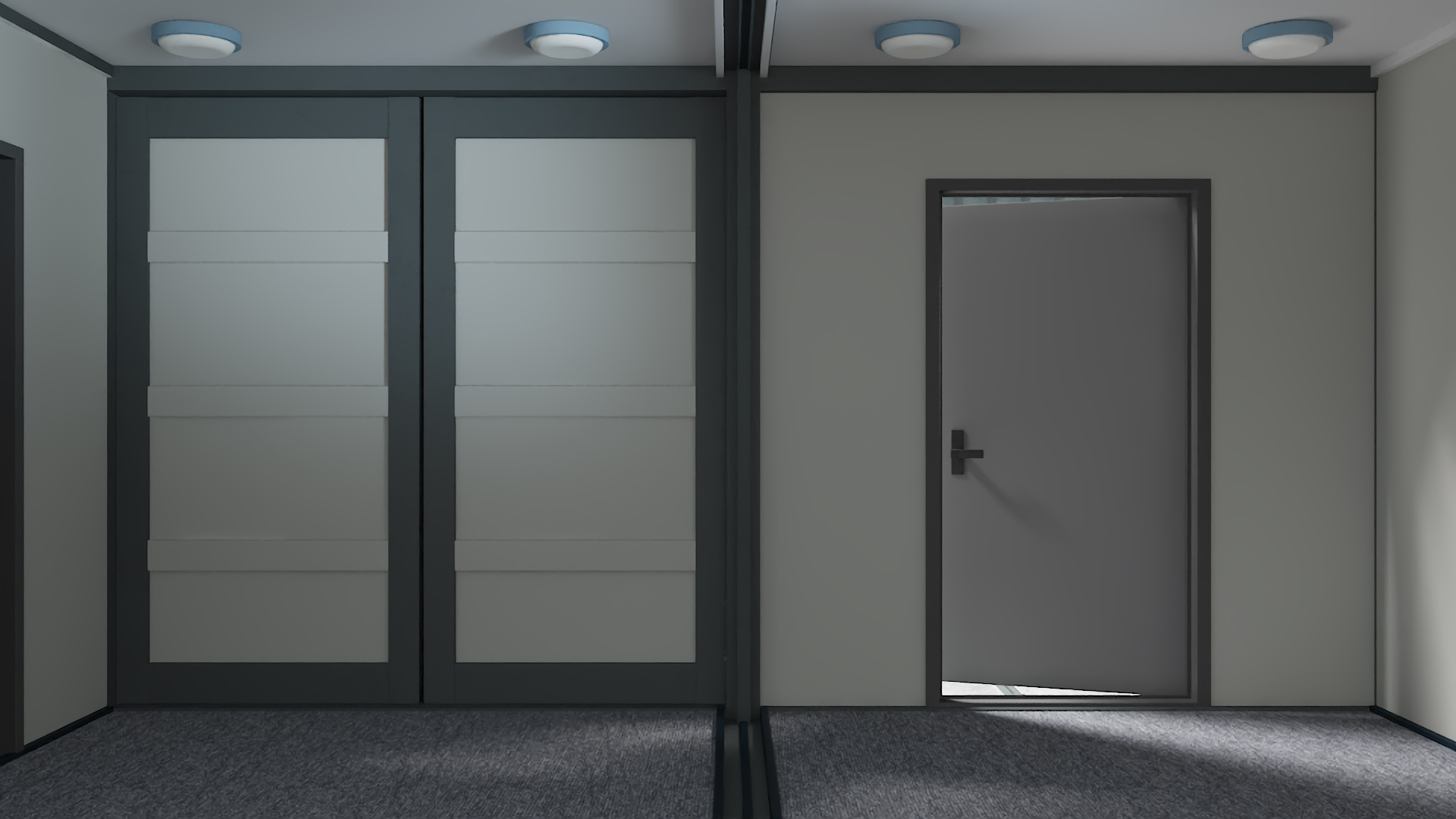 3D Container Office Building Black