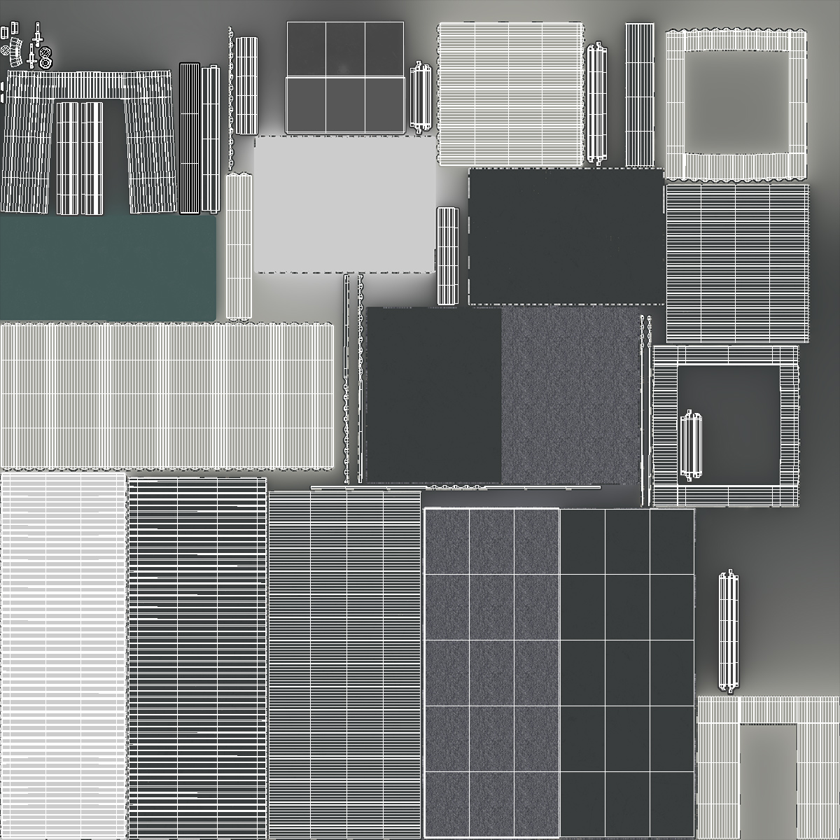 3D Container Office Building Black