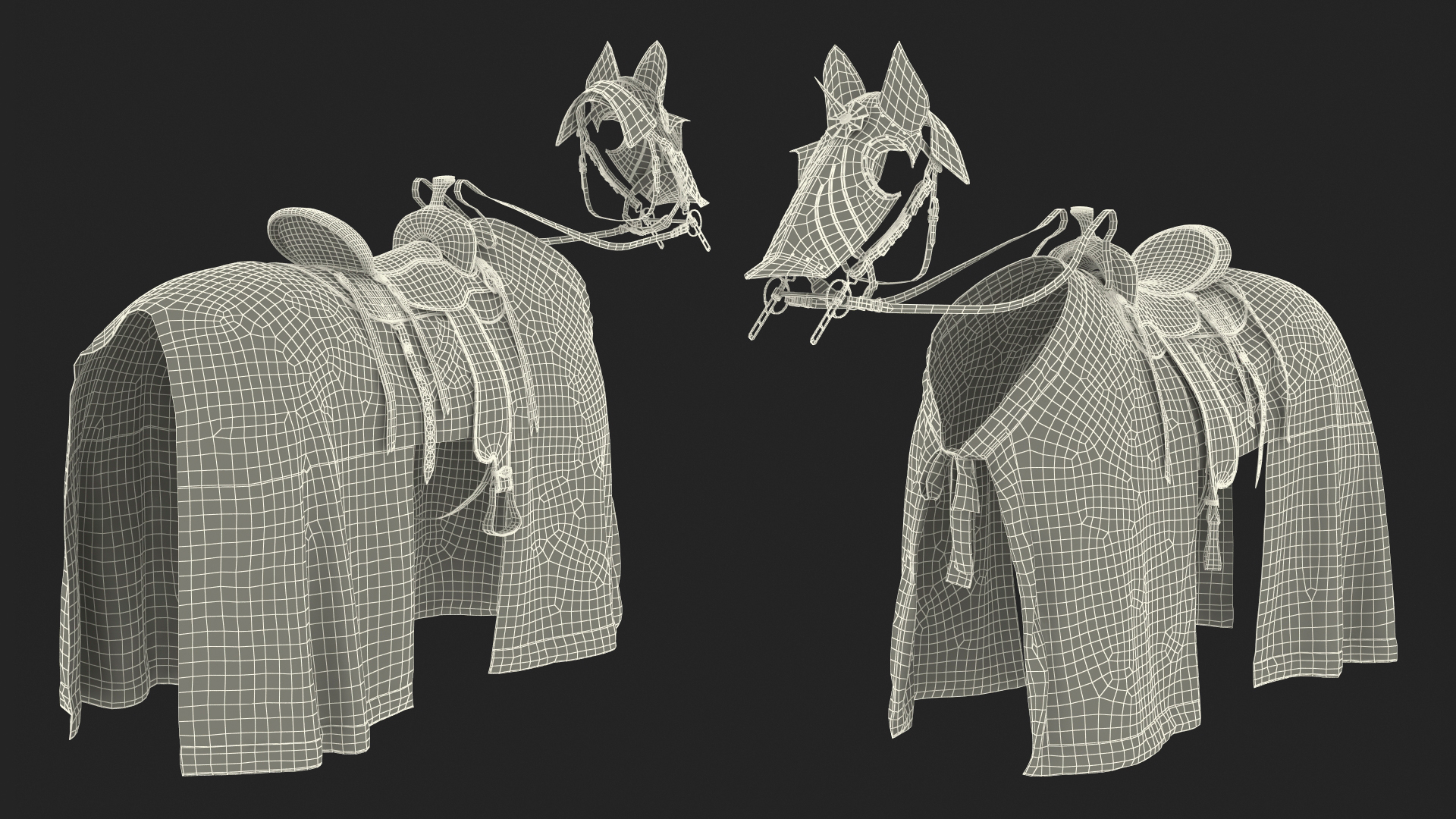 3D Blanket and Horse Armor model