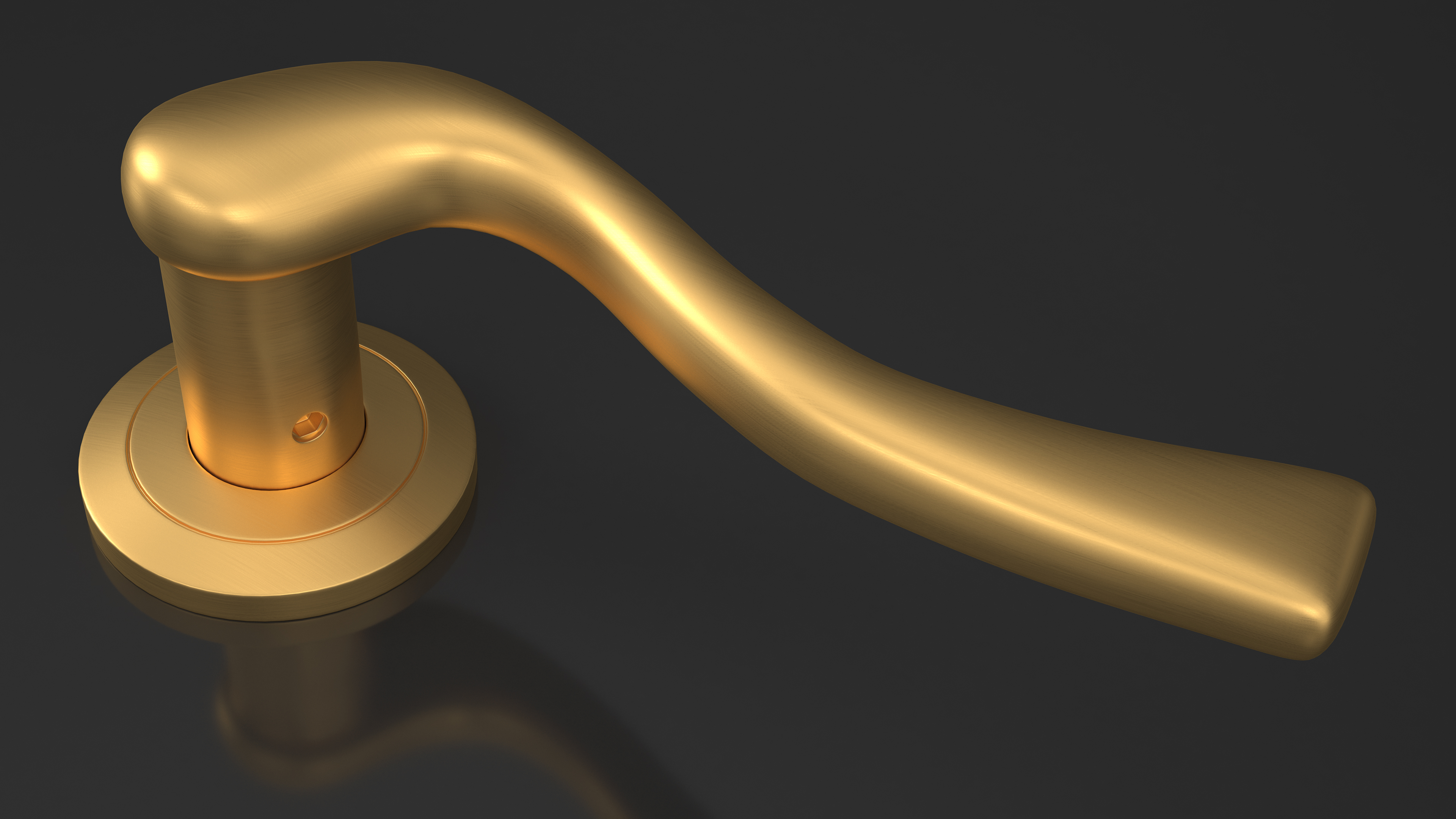3D Gold Classic Style Door Handles